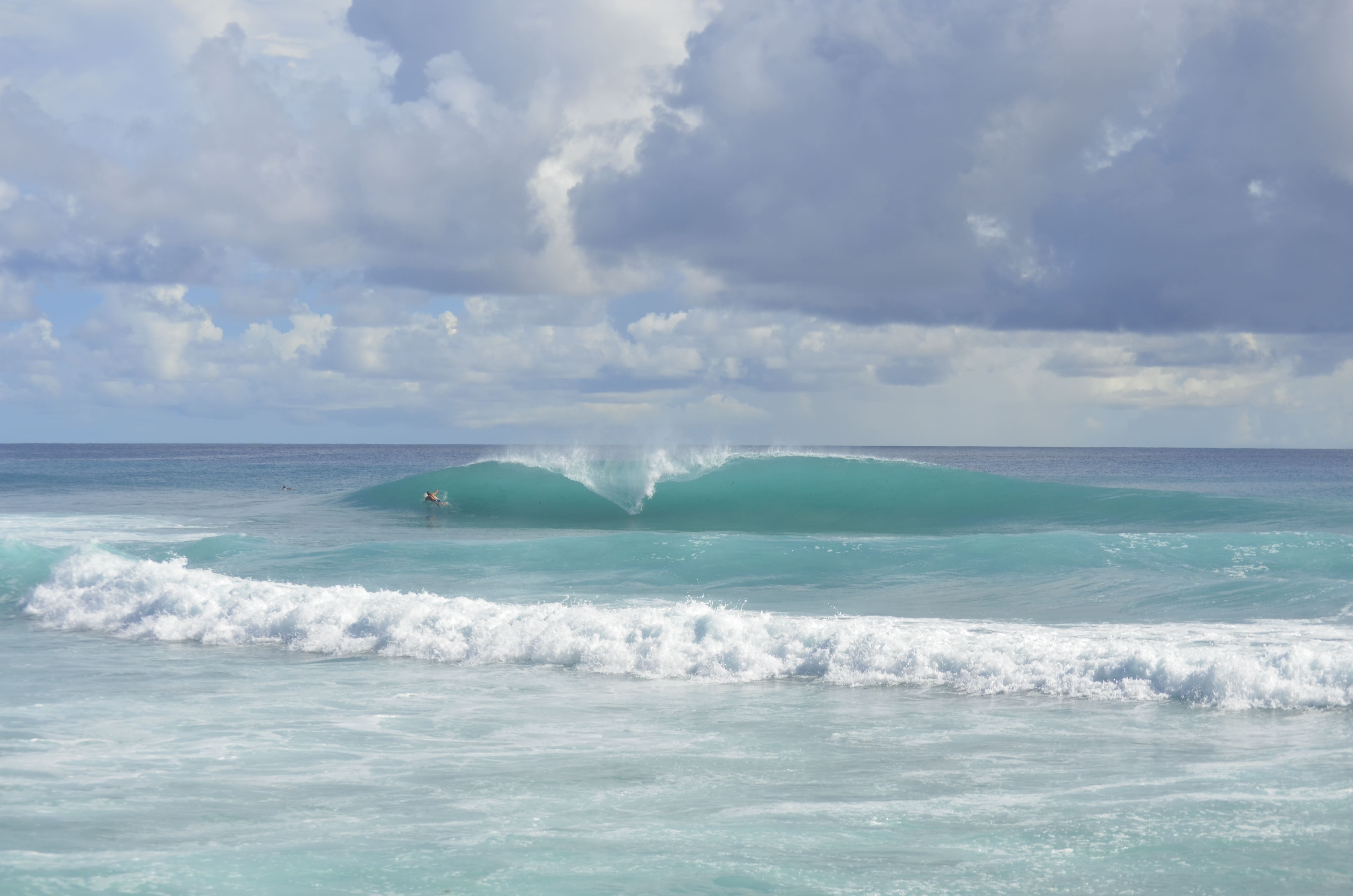 Student practicing surf techniques