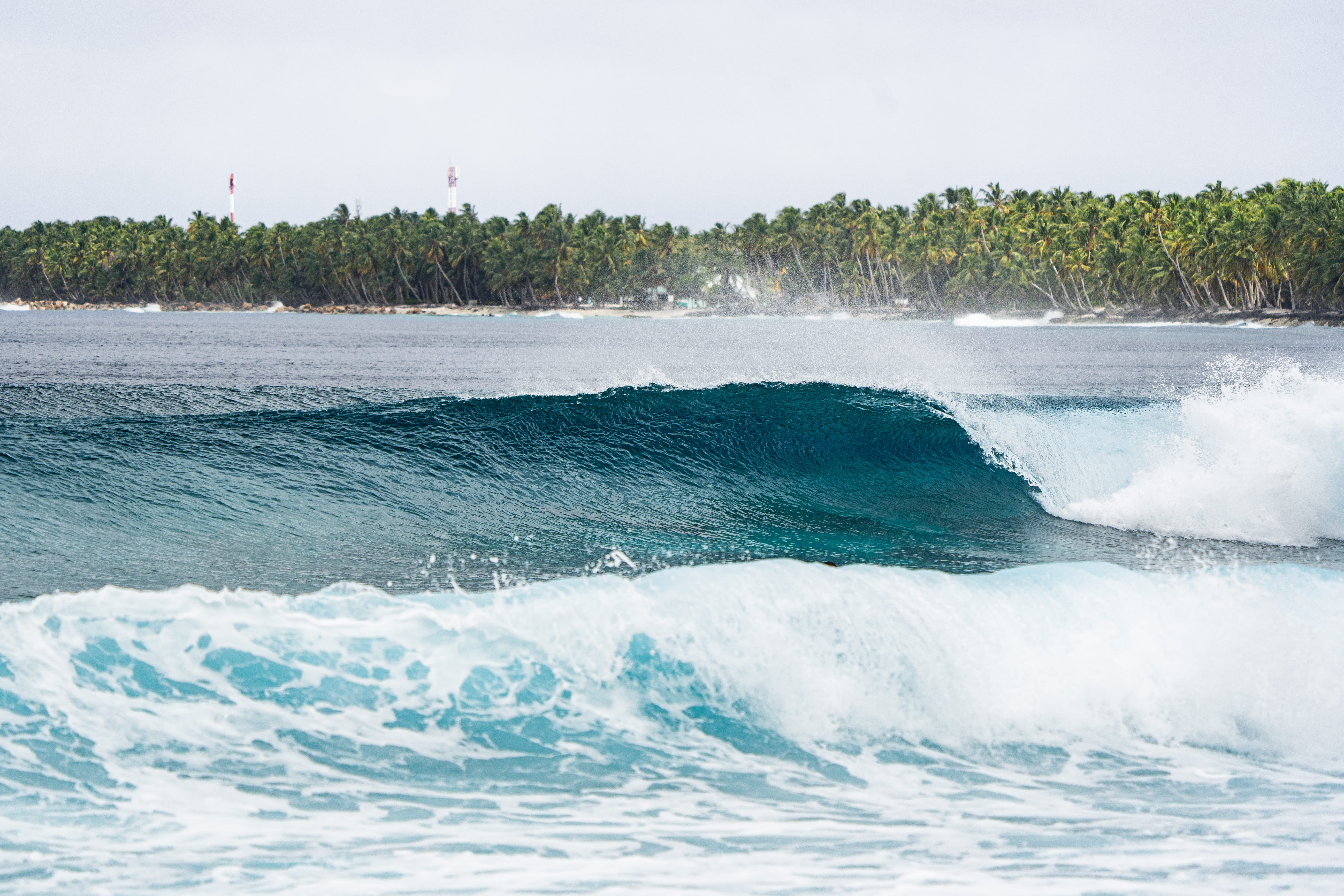 Student practicing surf techniques