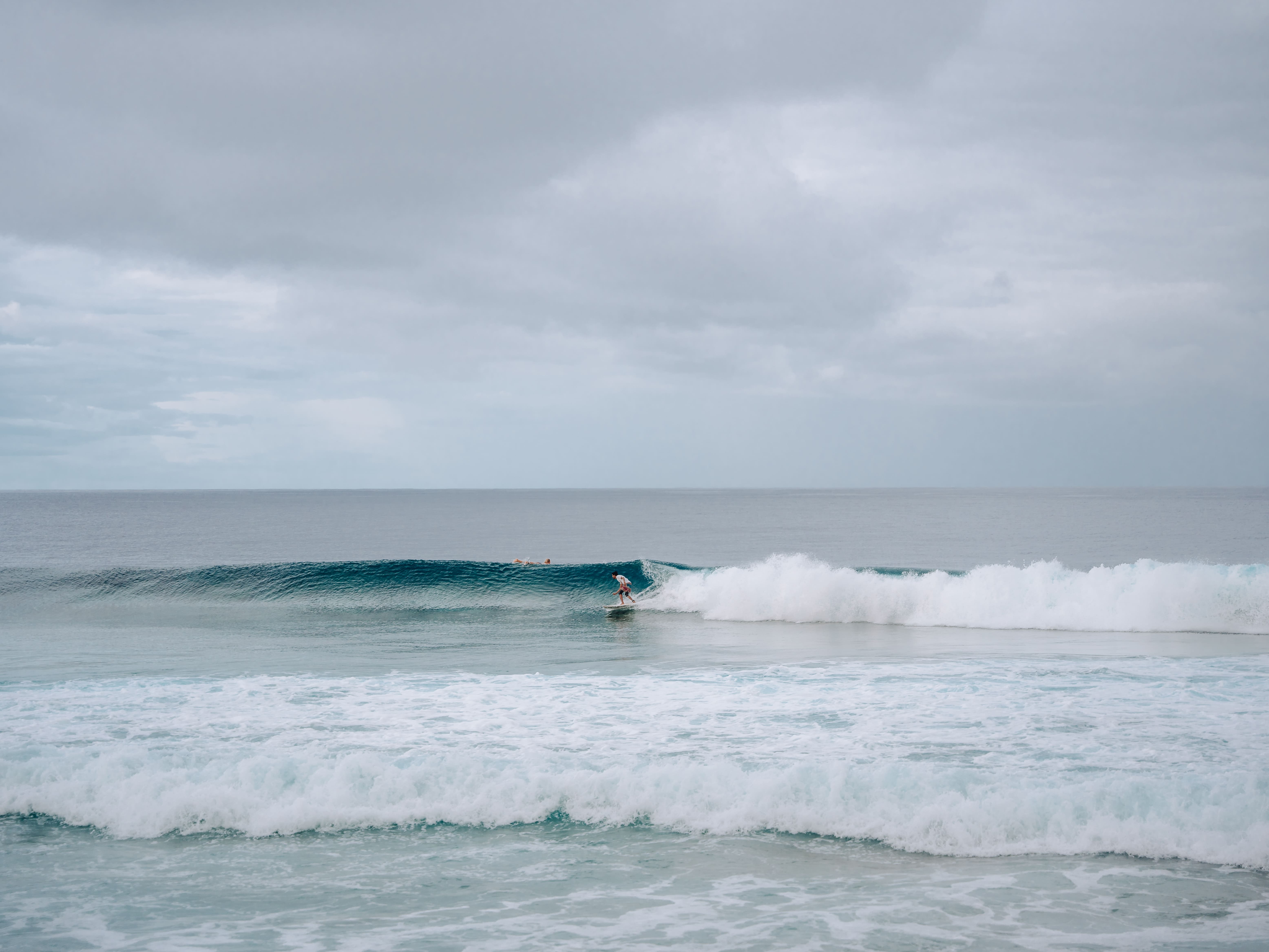 Student practicing surf techniques