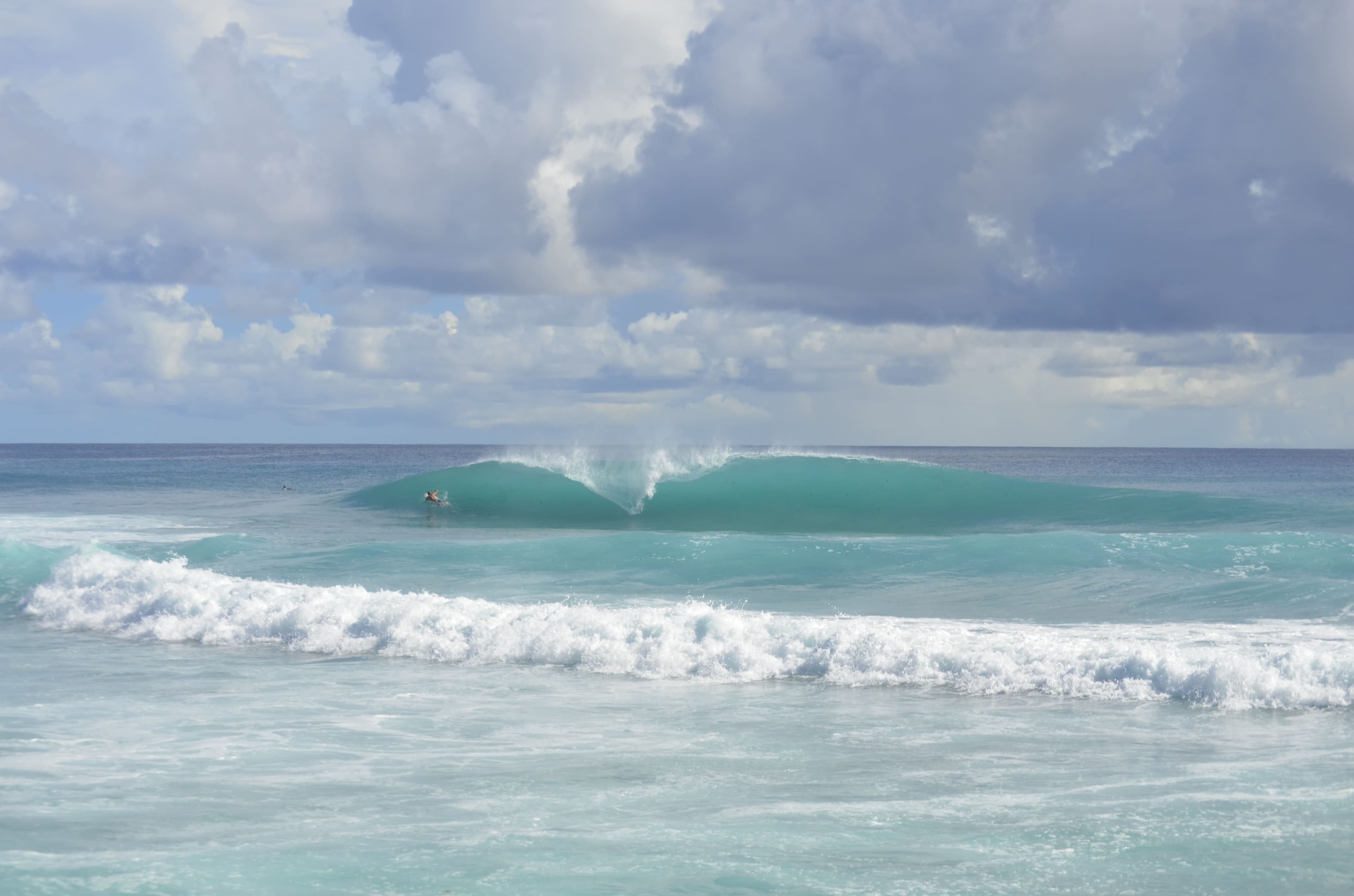 Student practicing surf techniques