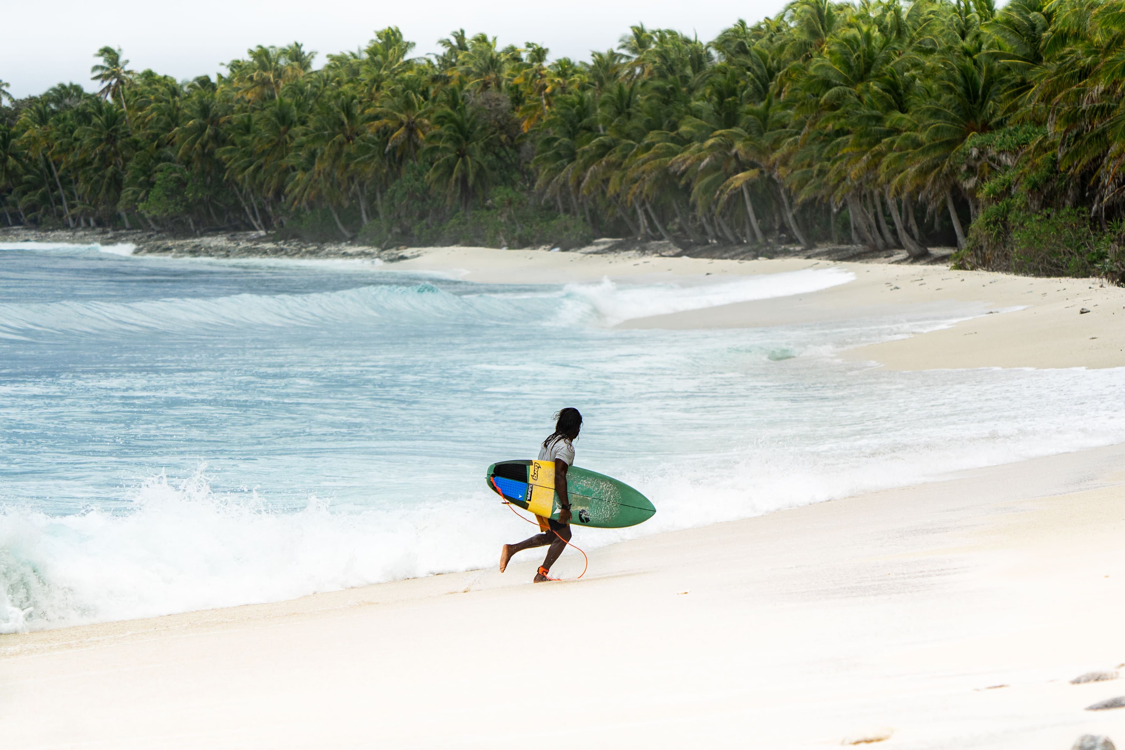 Student practicing surf techniques