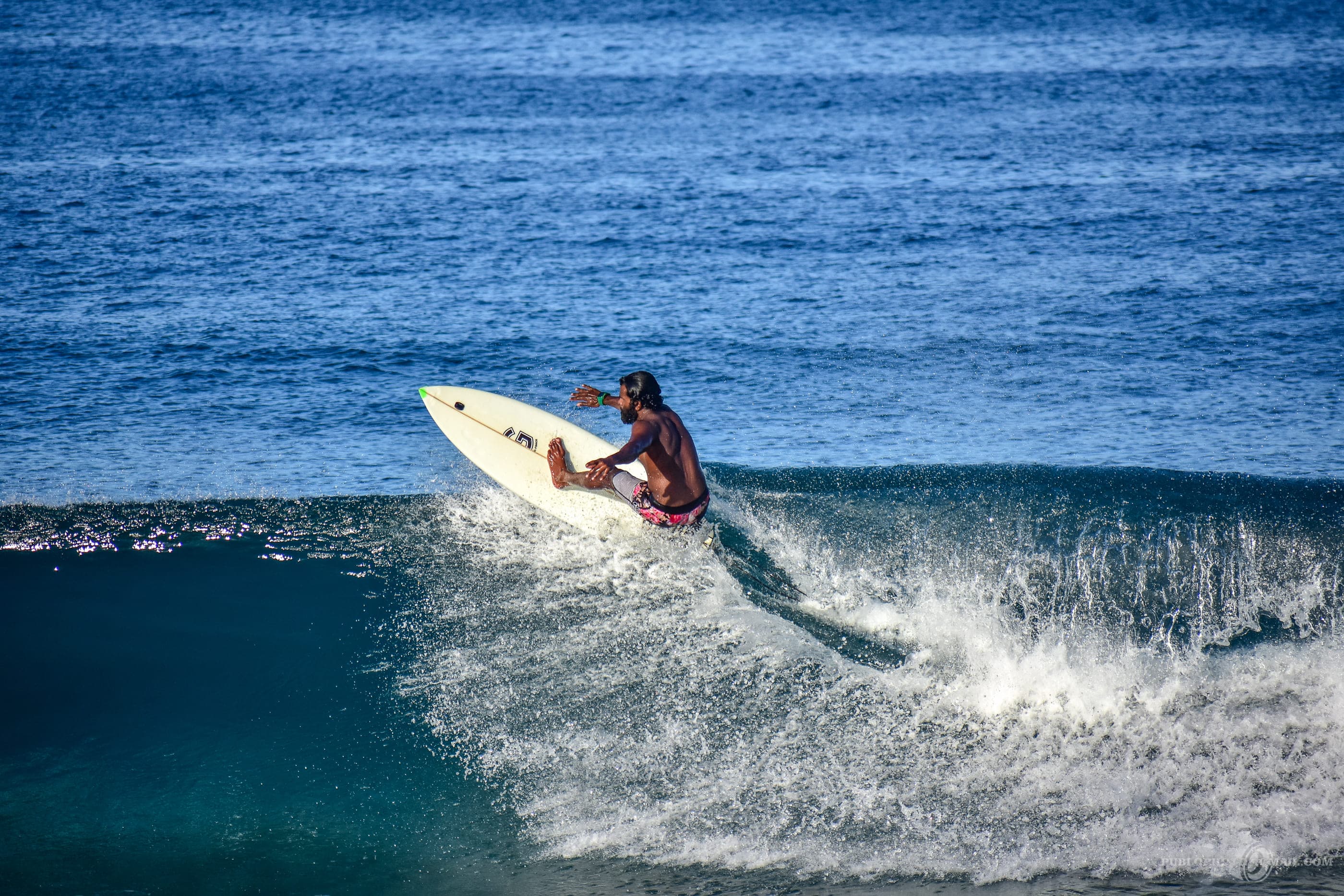 Student practicing surf techniques